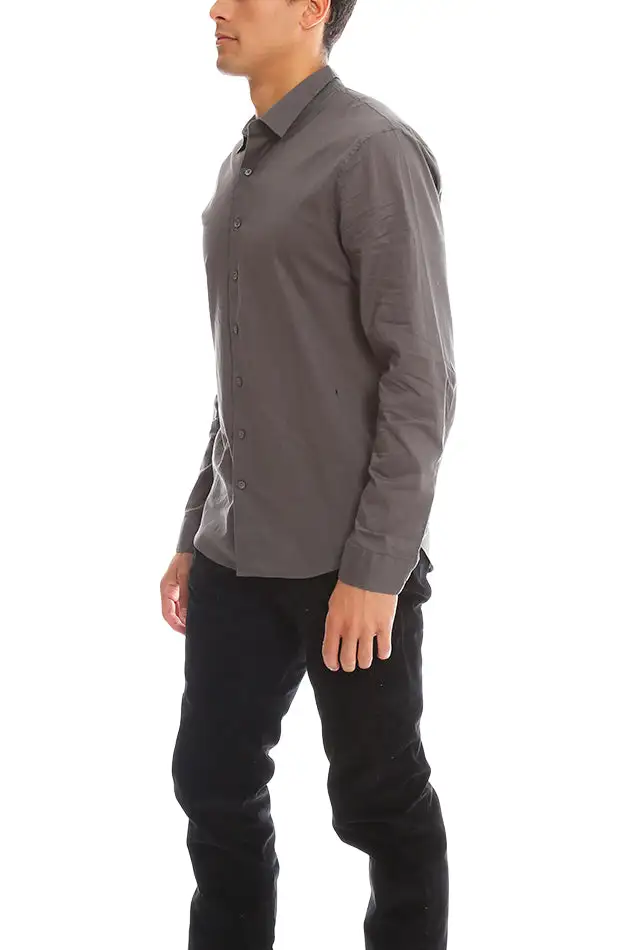 Layered Button Down Cotton Shirt