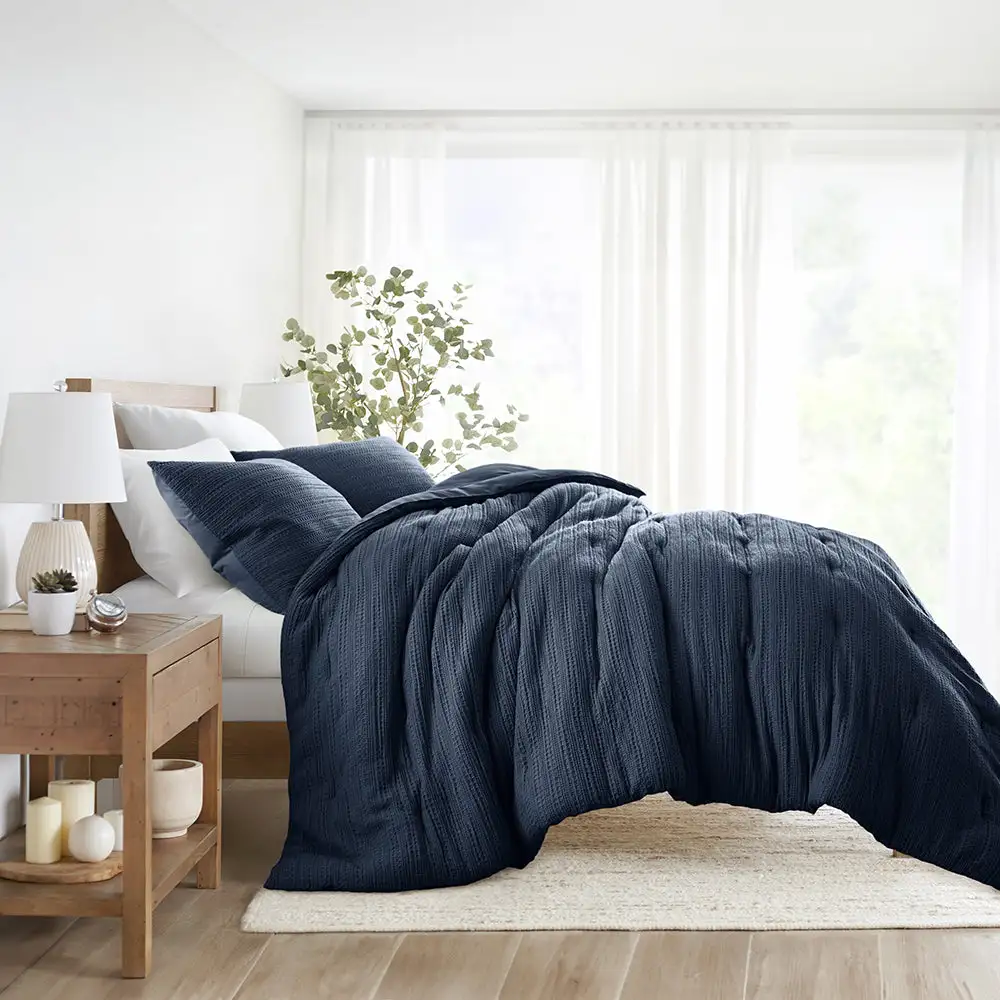 Waffle Textured Down Alternative Comforter Set