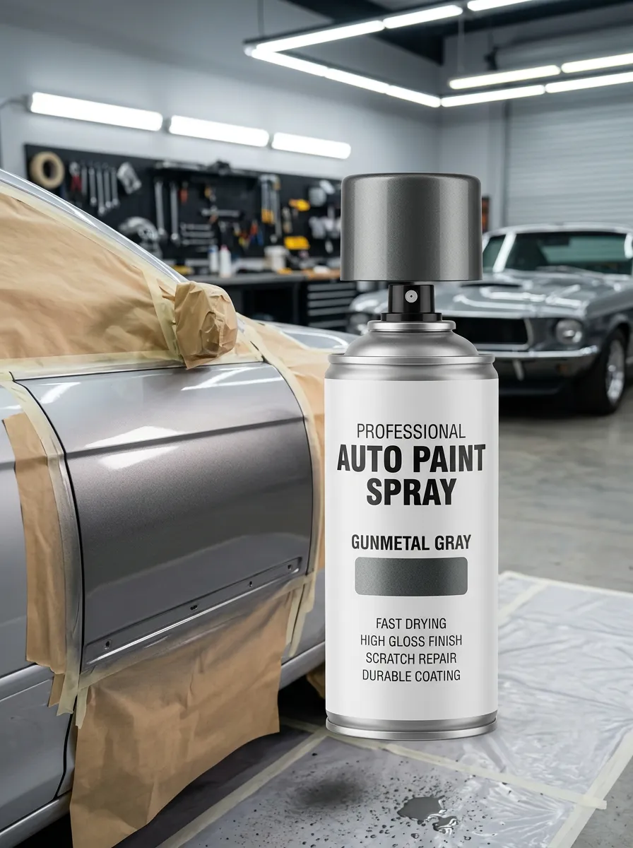 Gunmetal Gray Automotive Scratch Repair Spray Paint