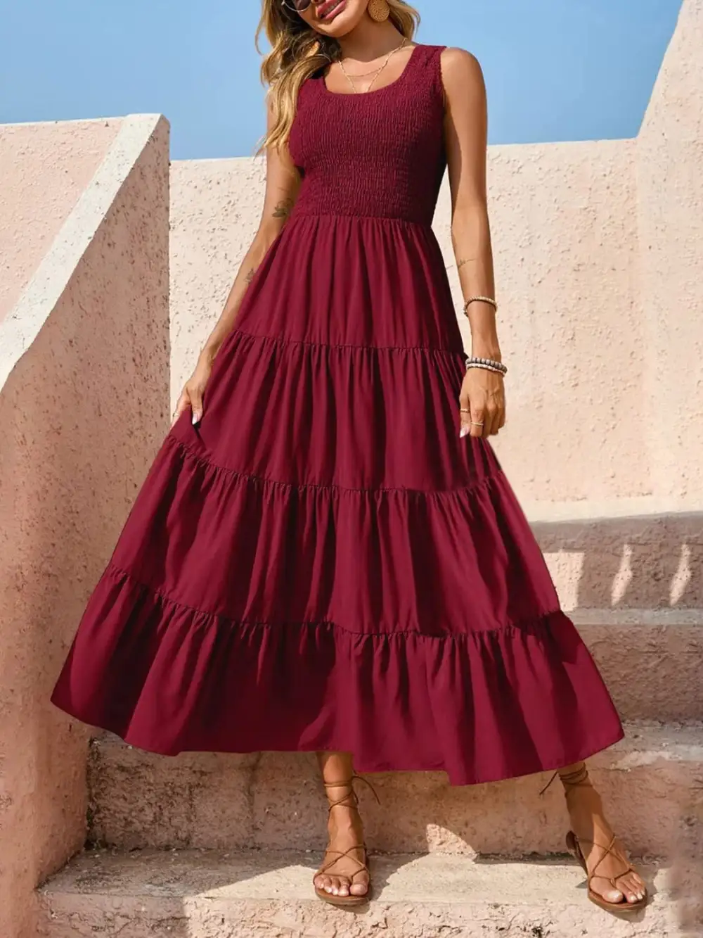 Classic Tiered Casual Dress