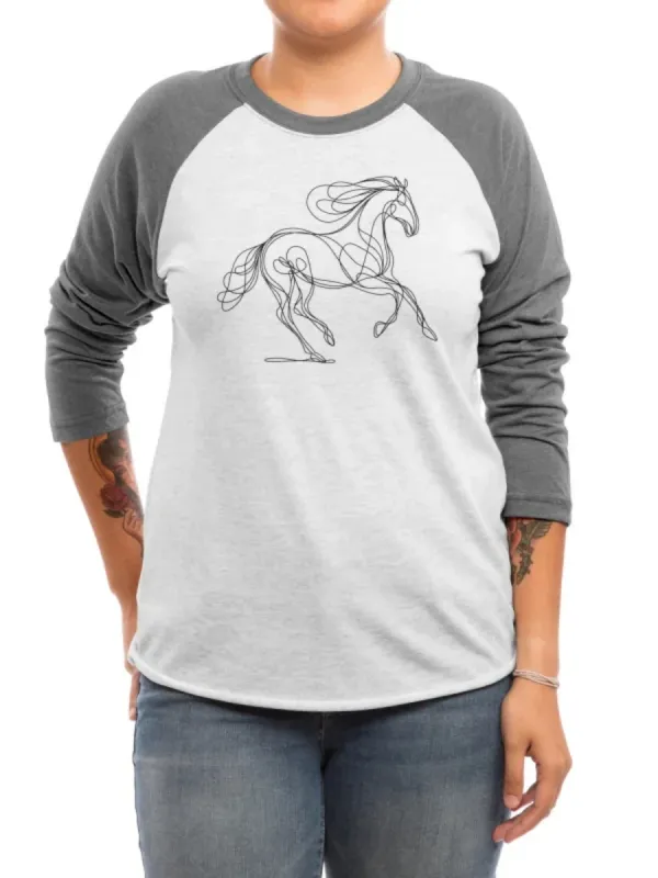 Line Horse Print T-Shirt
