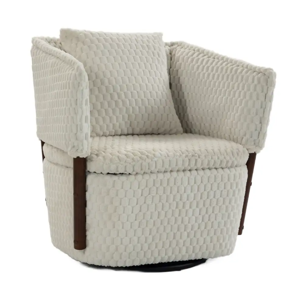 Mid-Century Modern Swivel Upholstered Accent Chair