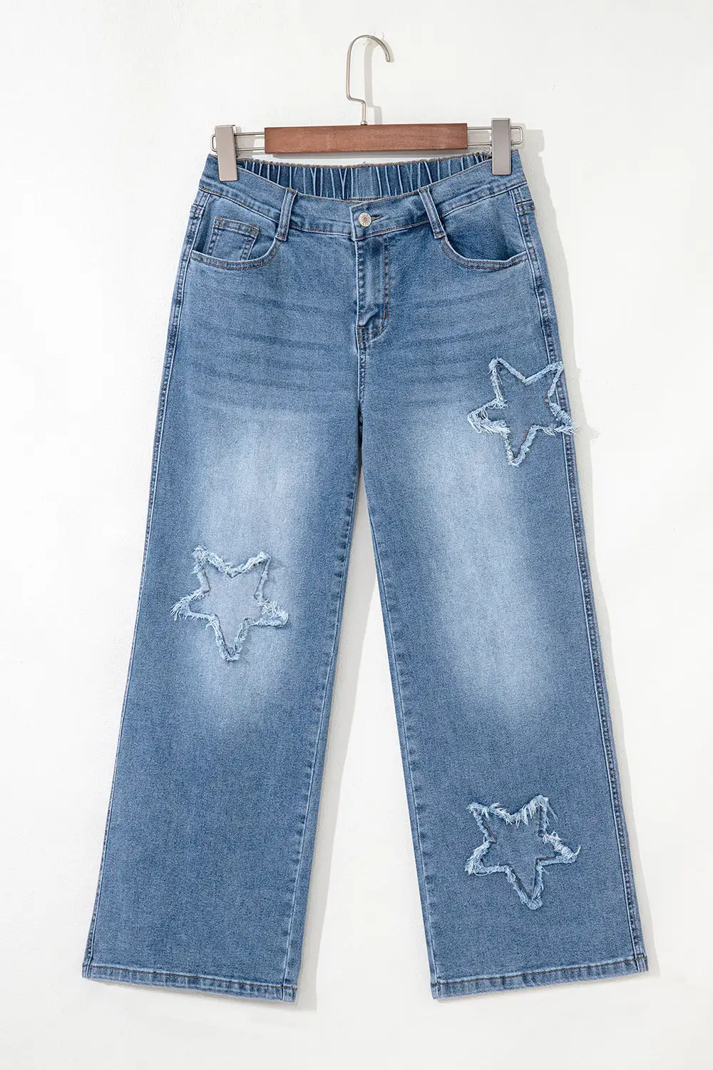 Casual Ribbed Denim Jeans