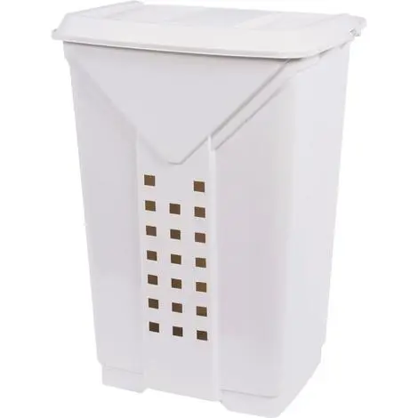 Lidded Plastic Laundry Hamper Chest