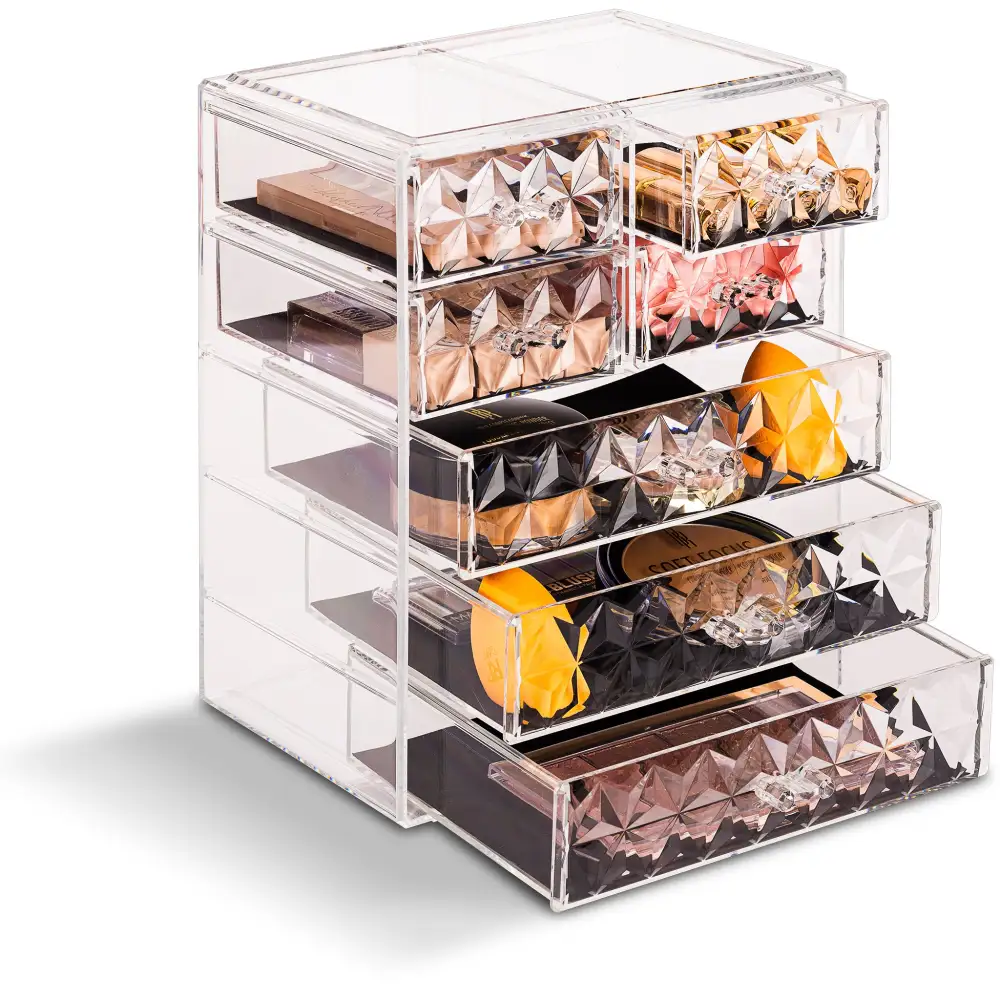 Diamond Makeup Organizer Drawers
