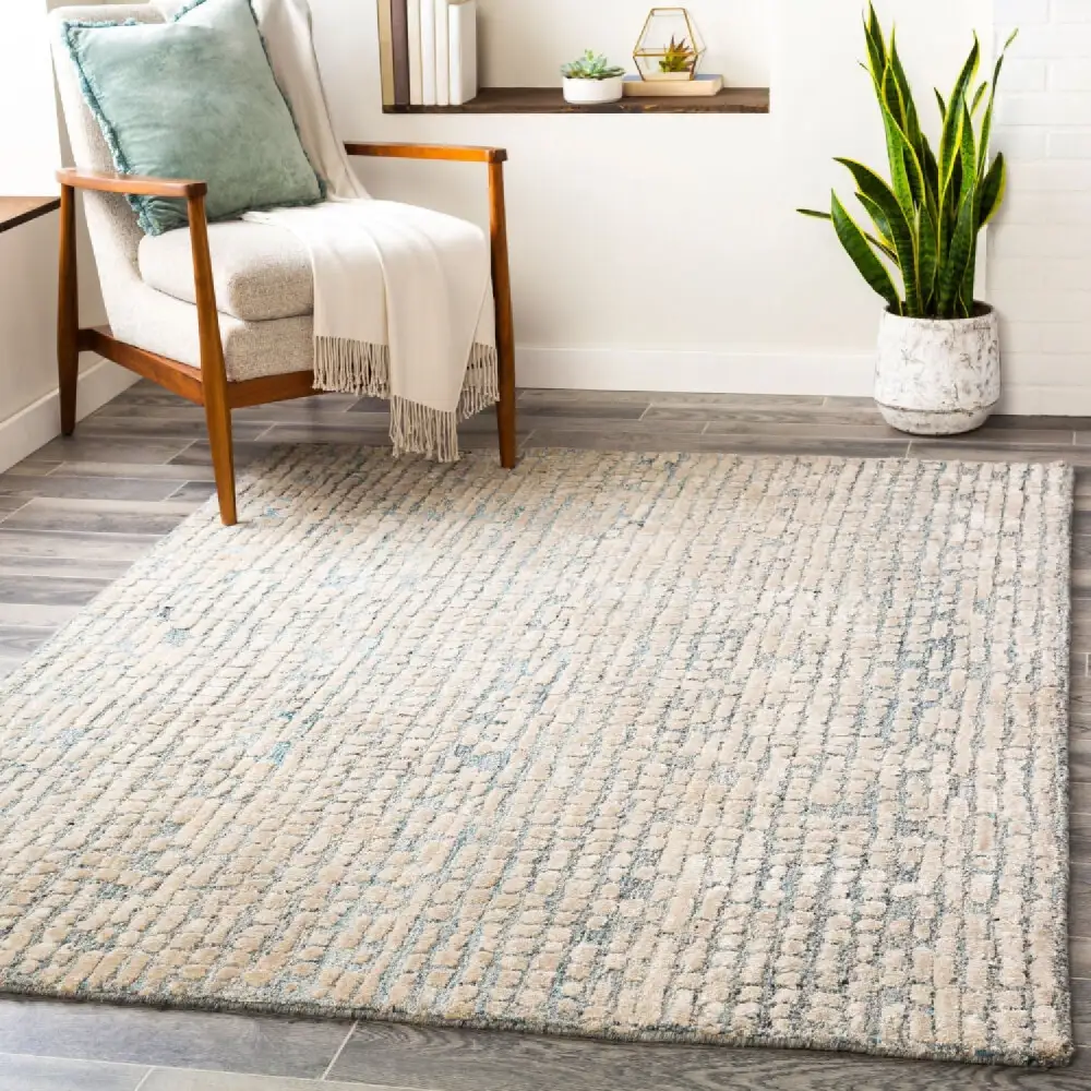 Hand-Tufted Viscose Blend Carpet