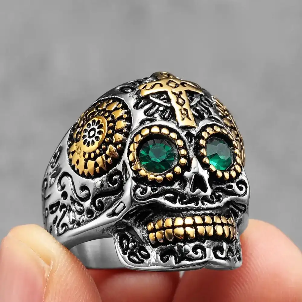 Men's Sugar Skull Ring