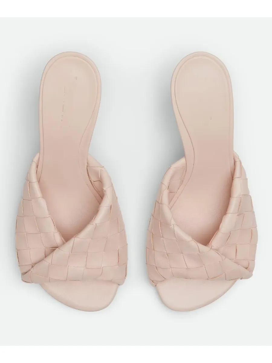 Rosalind Leather Woven Round-Toe Sandals