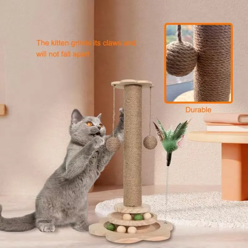 Interactive Cat Scratch Post