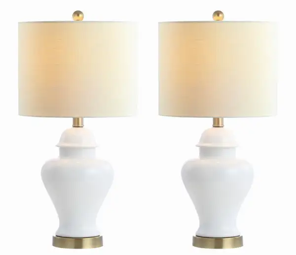 Ceramic Iron Classic Cottage LED Table Lamp