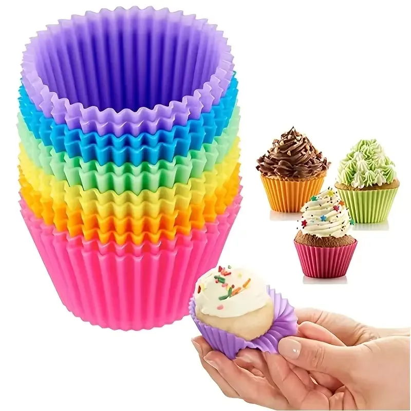 Mold Round Heart Shape Muffin Cupcake Baking Molds
