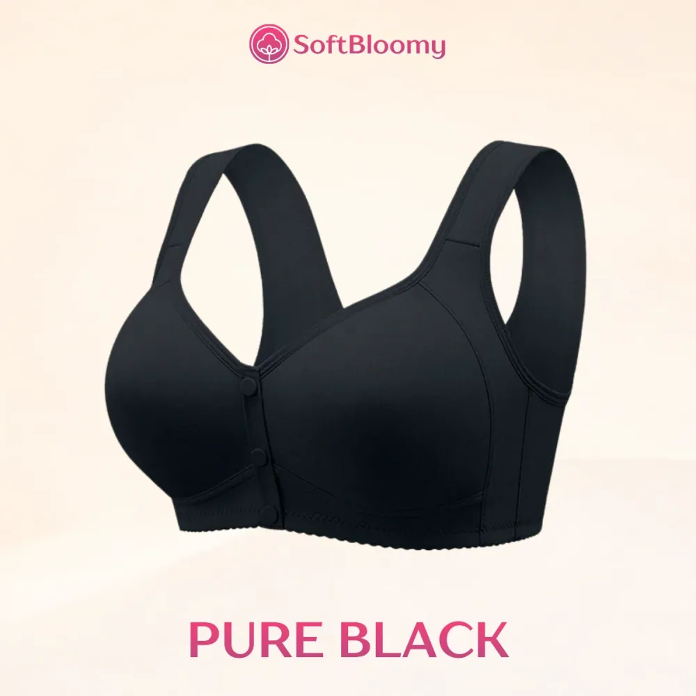 Easy-On Front Closure Cotton Comfort Shaping Bra for Seniors