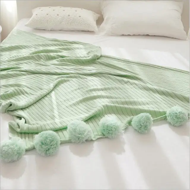 Pan Round Cotton Decorative Throw Blanket