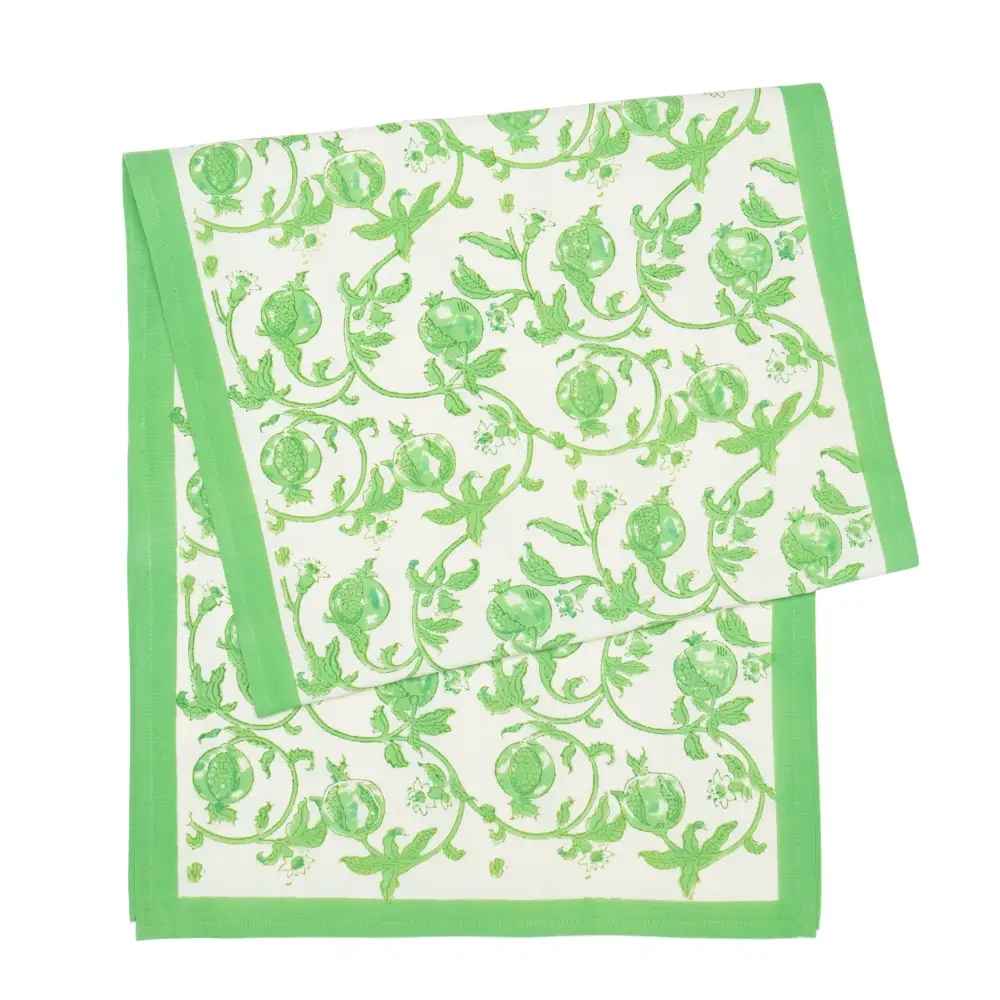 Curling Vine Parrot Table Runner