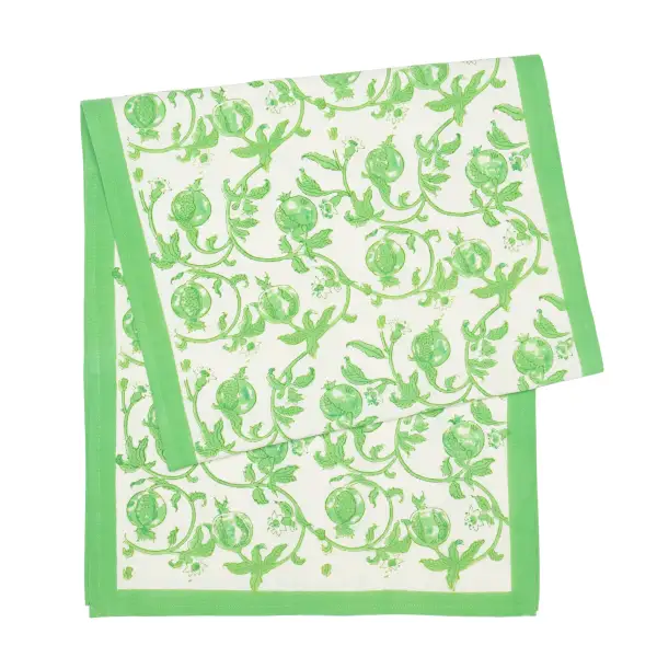 Curling Vine Parrot Table Runner