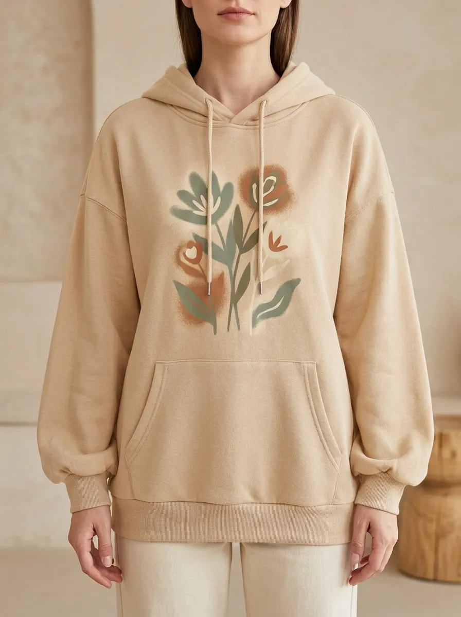 Floral Abstract Tulip Hoodie