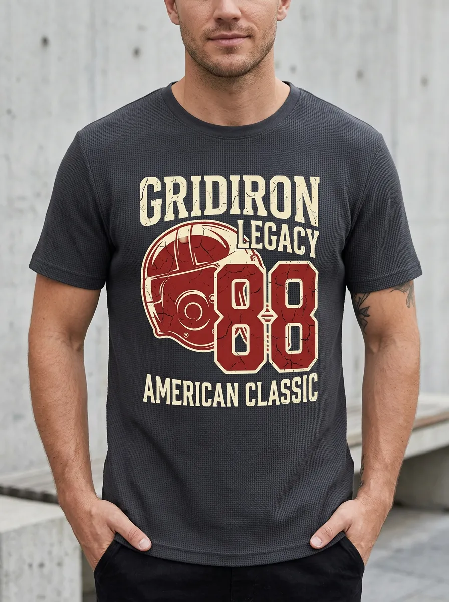 Men's Retro Gridiron Legacy Helmet T-Shirt