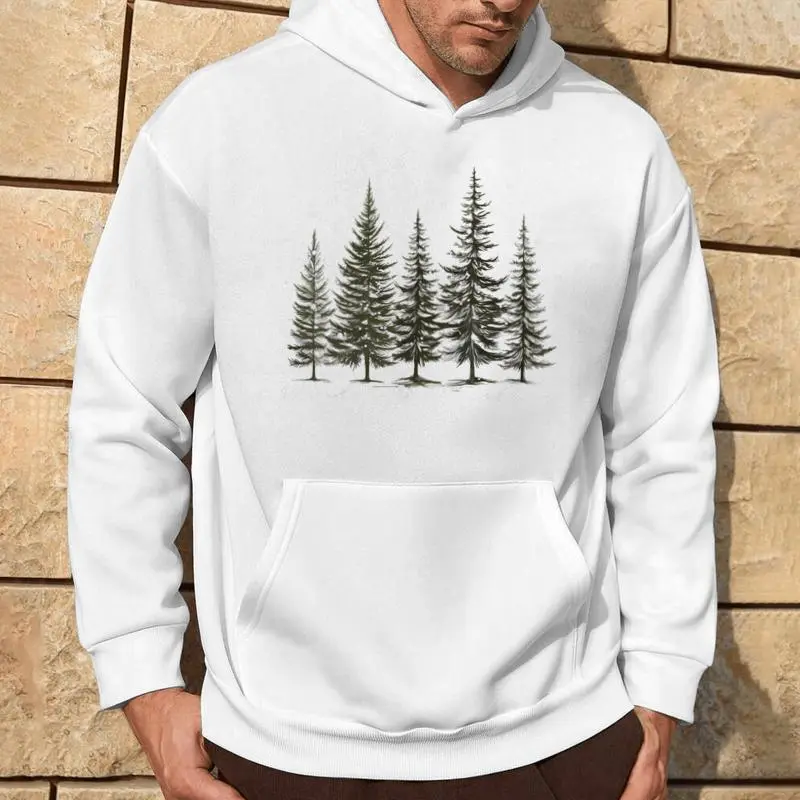 Winter Wonderland Pine Tree Nature Lover Hiking Camping Hoodie