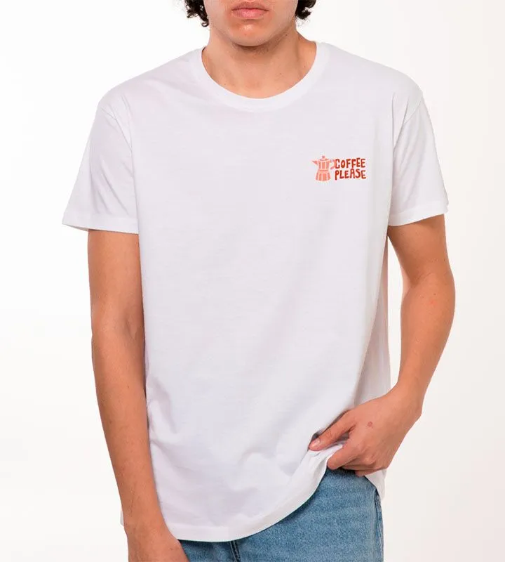 Coffee Utensil Graphic White T-Shirt