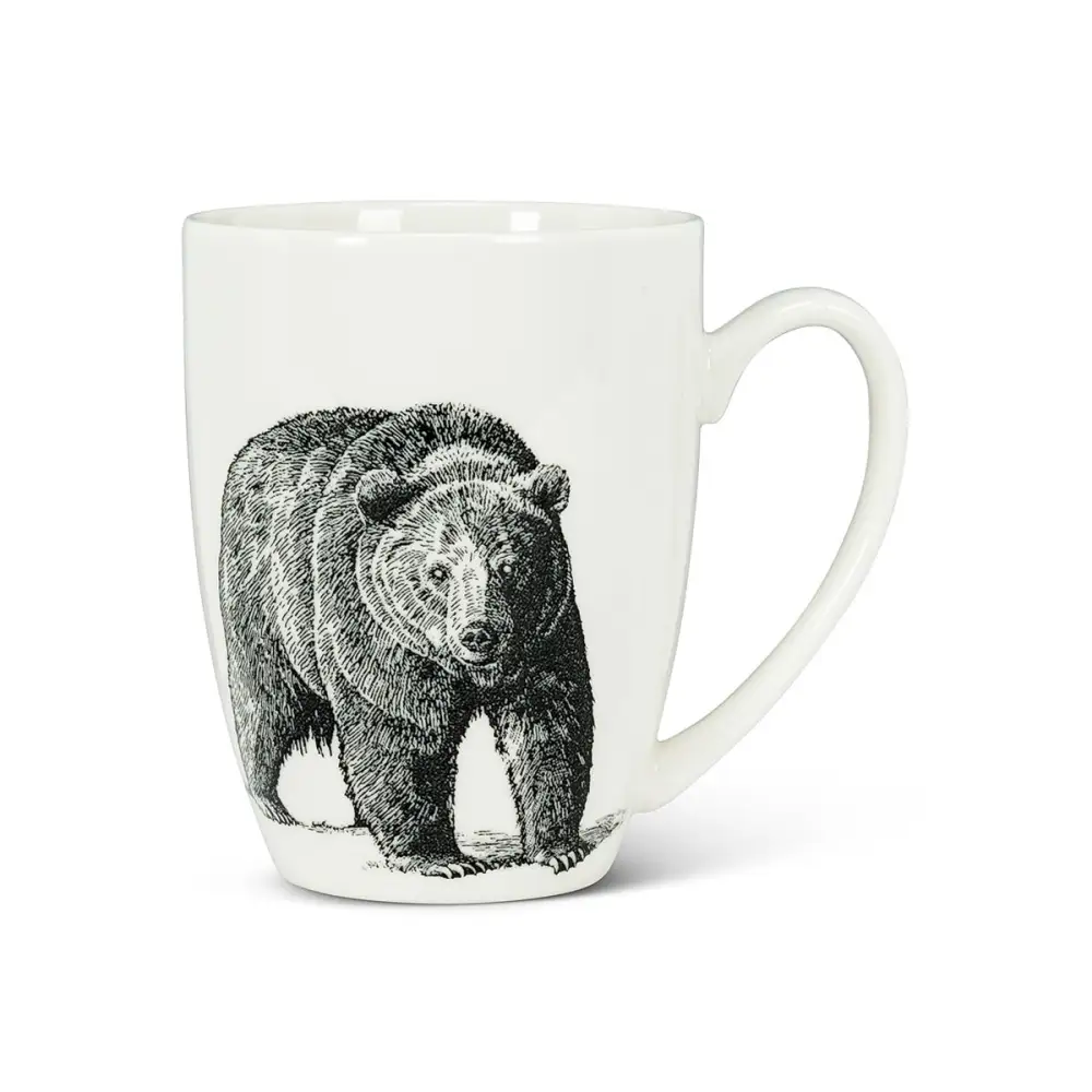 Ink Sketch Bear Bone China Mug