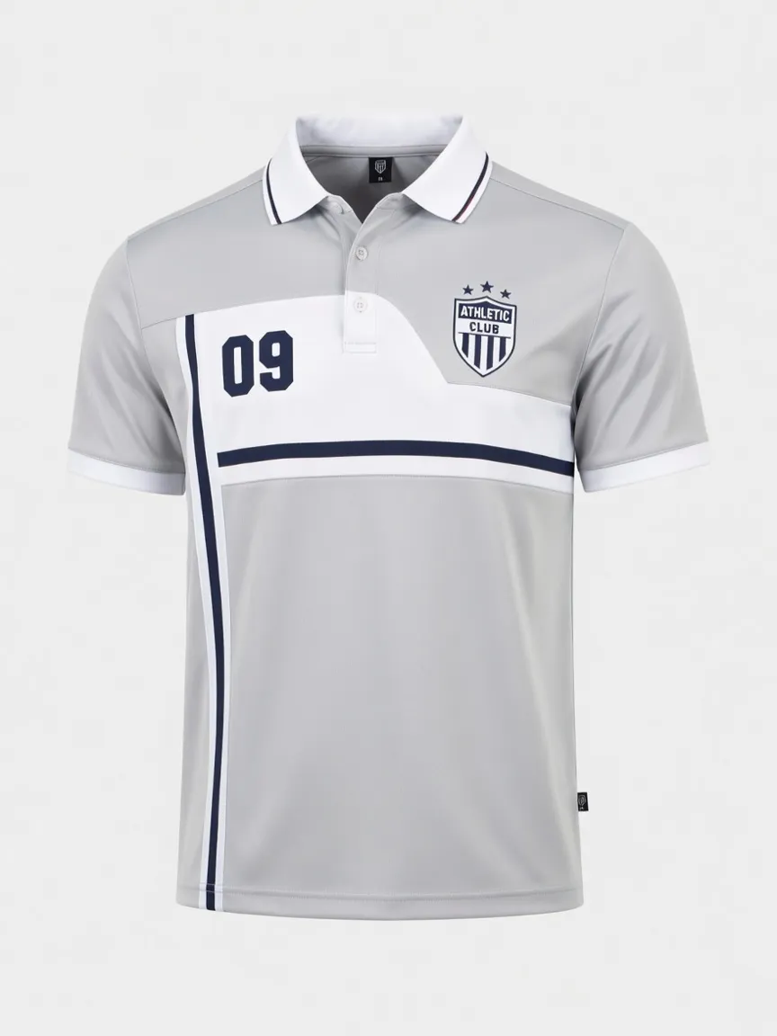 Men's Athletic Club 09 Number Printed Polo Shirt