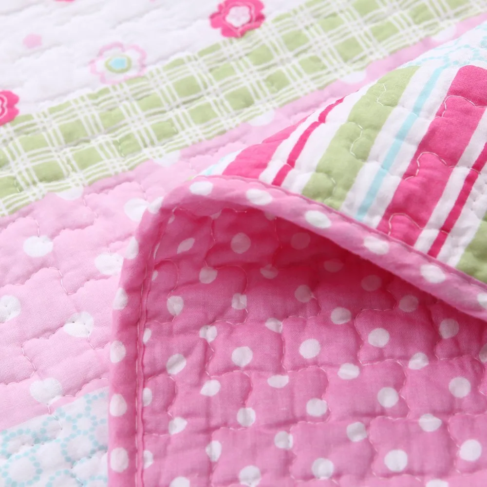 Cotton Floral Striped Patchwork Sheet Bedding Set