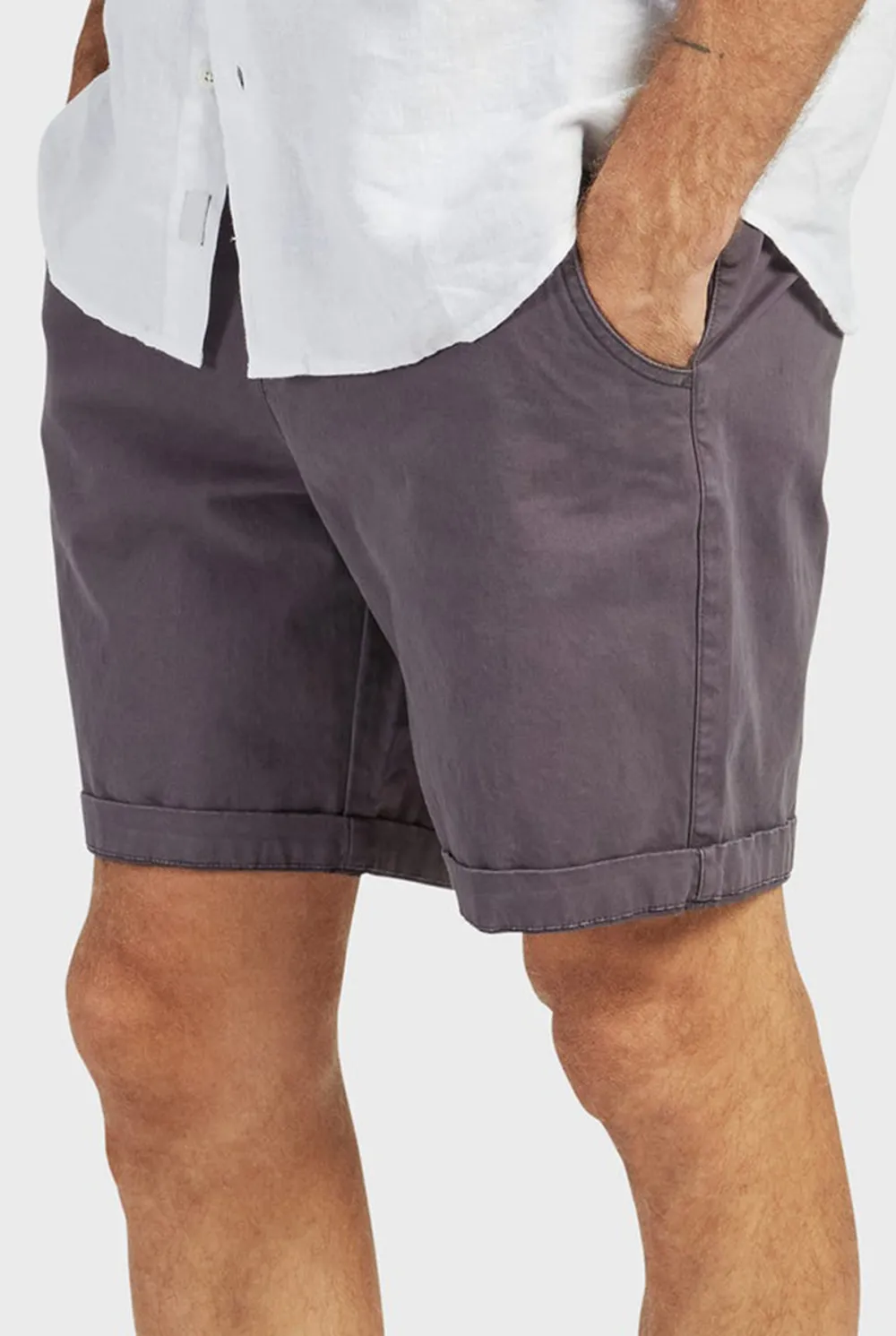 Slim Fit Stretch Cotton Chino Casual Shorts