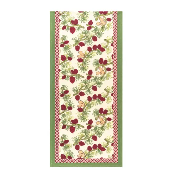 Squirrel And Pinecone Table Runner