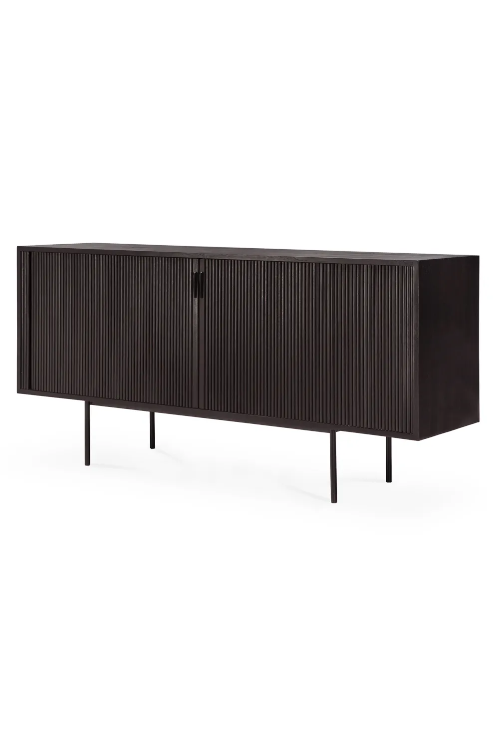 Varnished Teak Industrial Sideboard