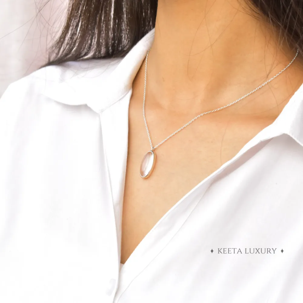 Oval Quartz Necklace