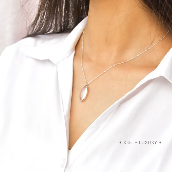 Oval Quartz Necklace