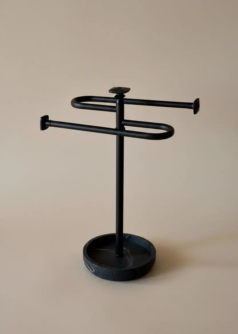 Hand Towel Stand Black
