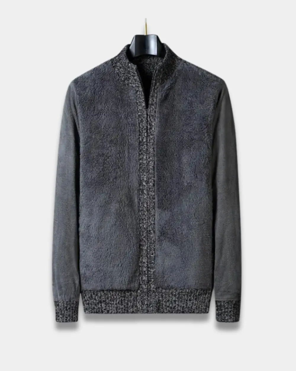 Fleece Lined Cable Knit Jacket