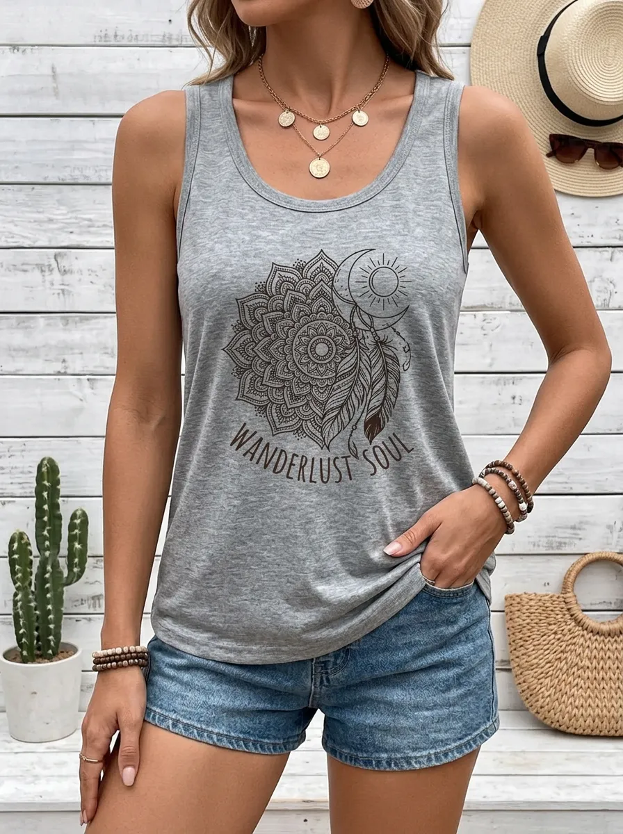 Wanderlust Soul Mandala Tank Top Classic