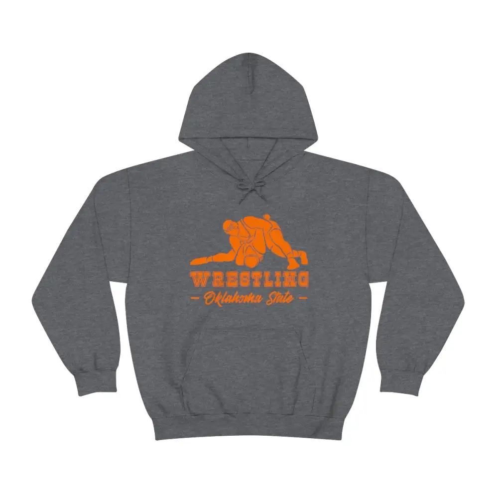Retro Text Wrestling Graphic Pullover Hoodie