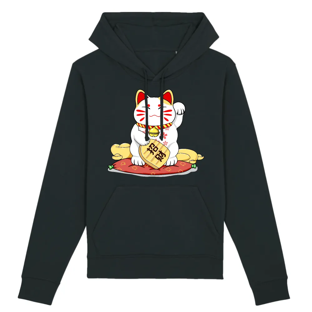 Lucky Cat Graphic Pullover Hoodie