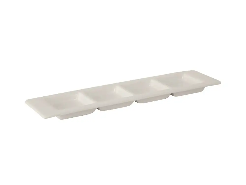 Soft Sheen Quad Section Serving Plate