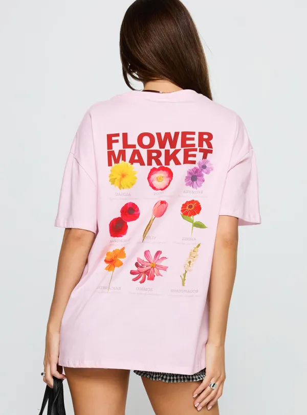 Flower Chart Oversized Graphic Tee
