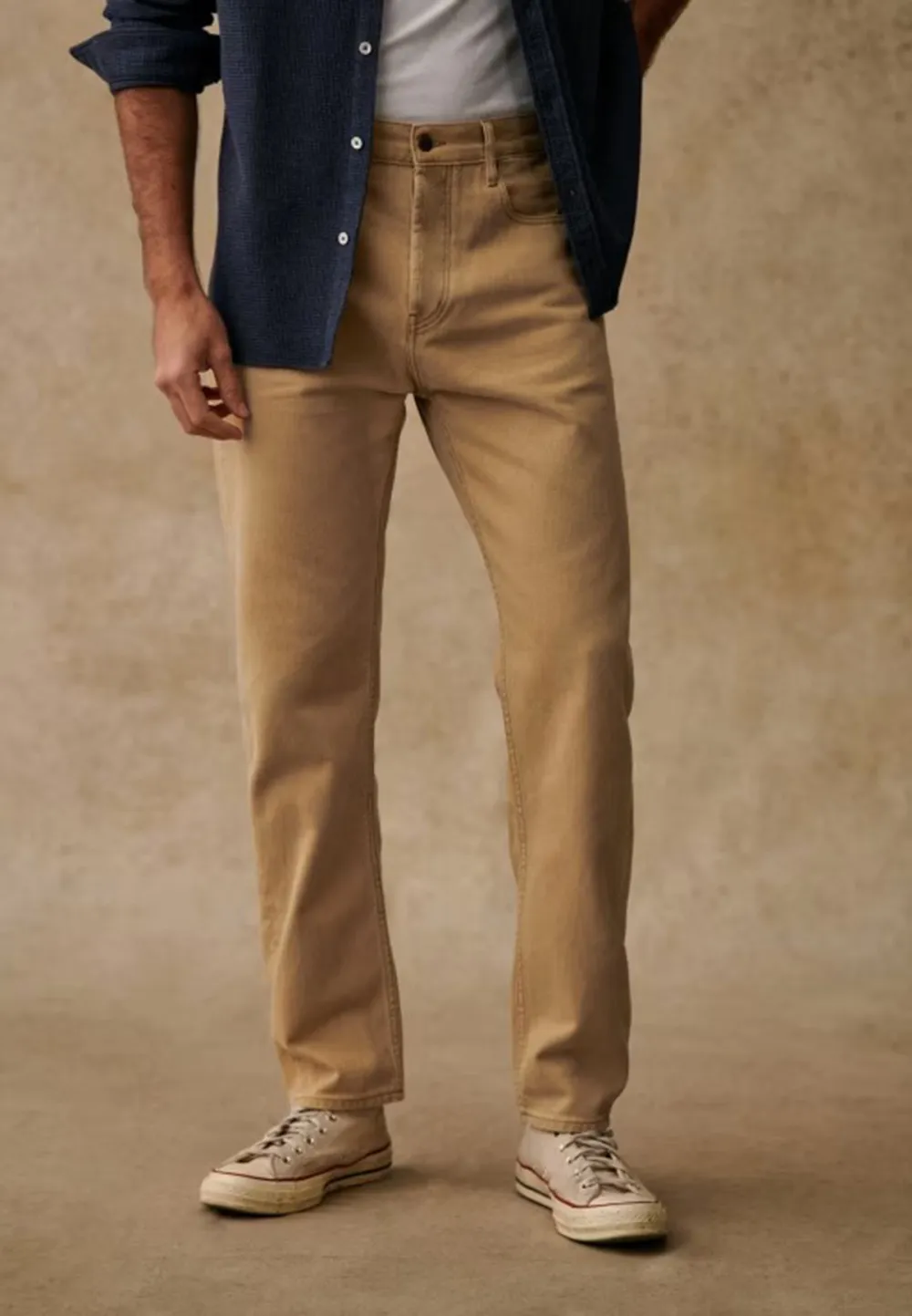 Dark Blue Straight Leg Casual Denim Jeans