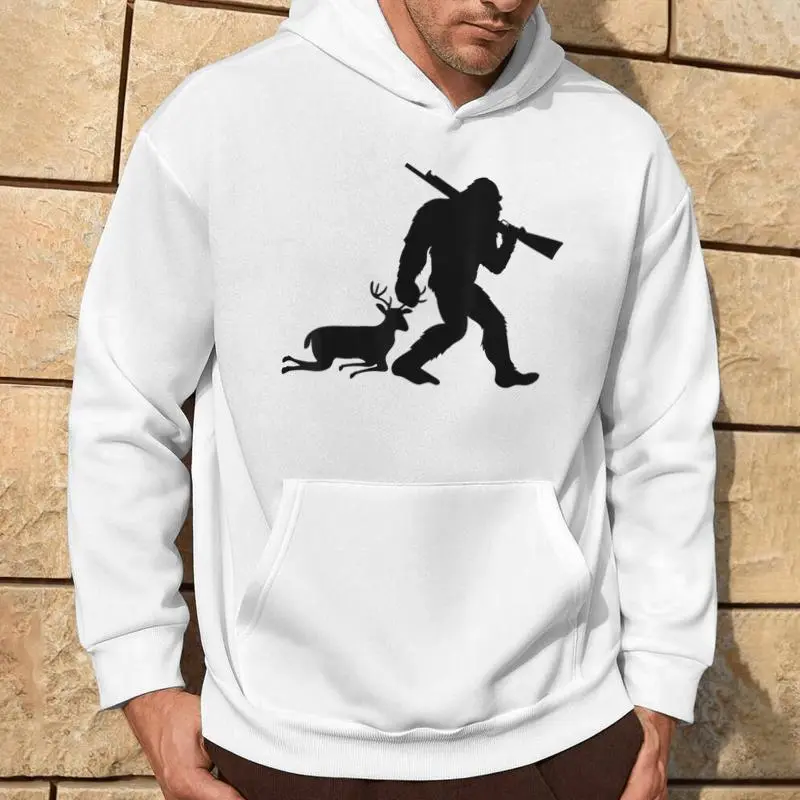 Bigfoot Deer Hunting Sasquatch Dad Wildlife Hunter Hoodie
