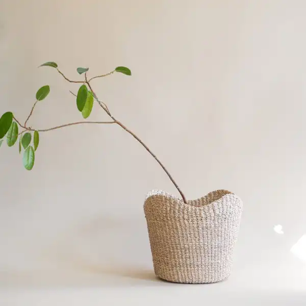 Scallop Woven Storage Basket