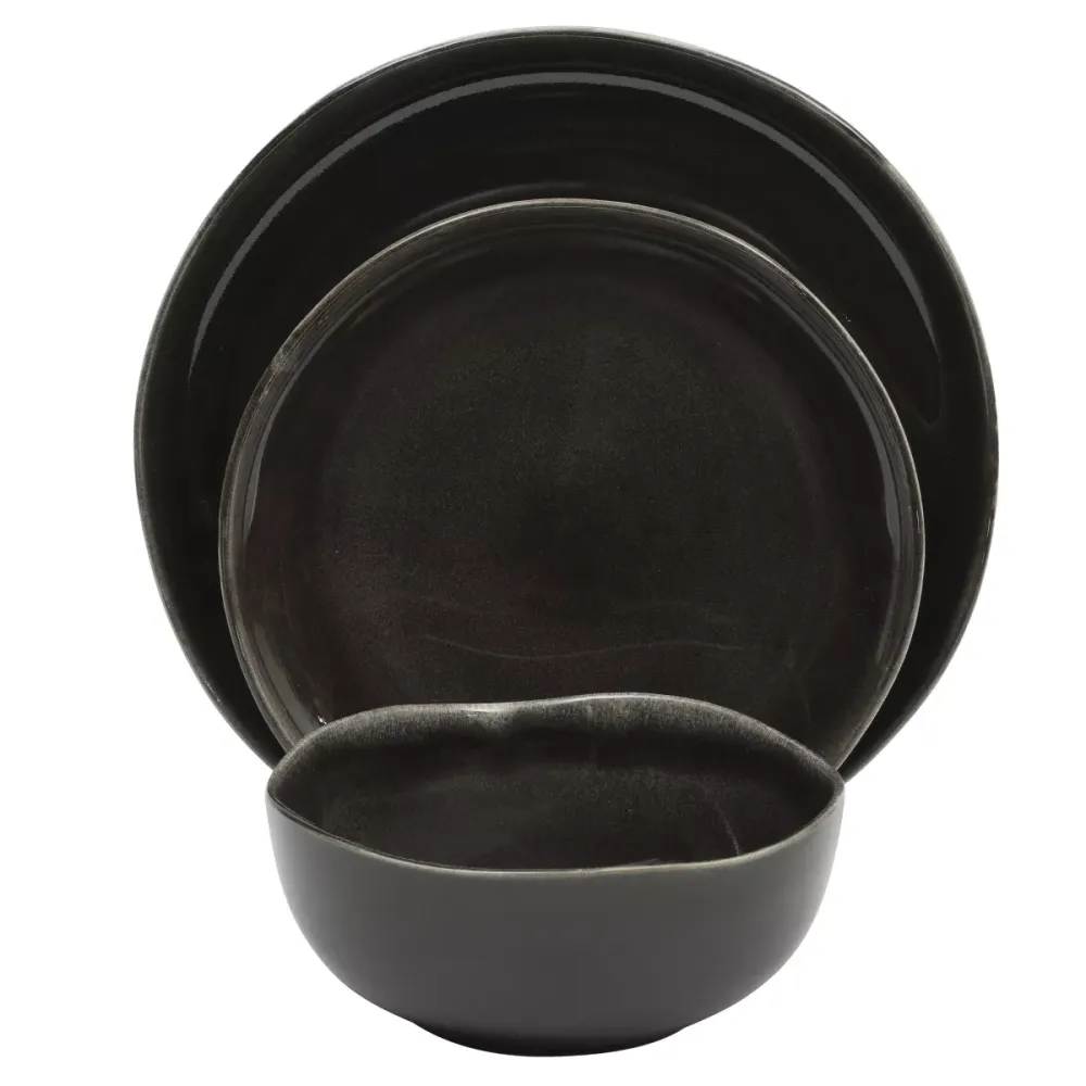 Reactive Glaze Stoneware Dinnerware Set Contemporary