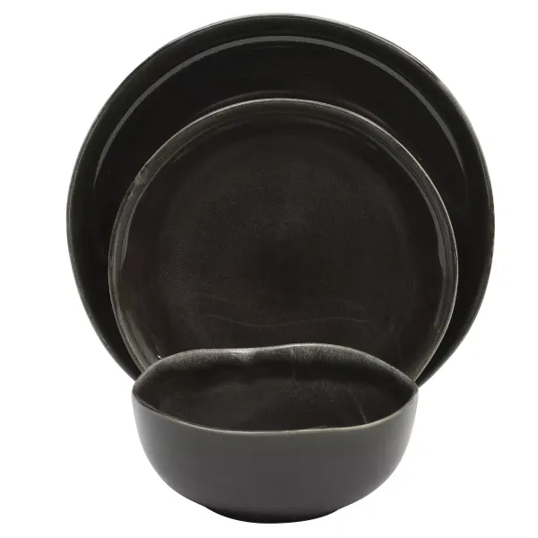 Reactive Glaze Stoneware Dinnerware Set Contemporary