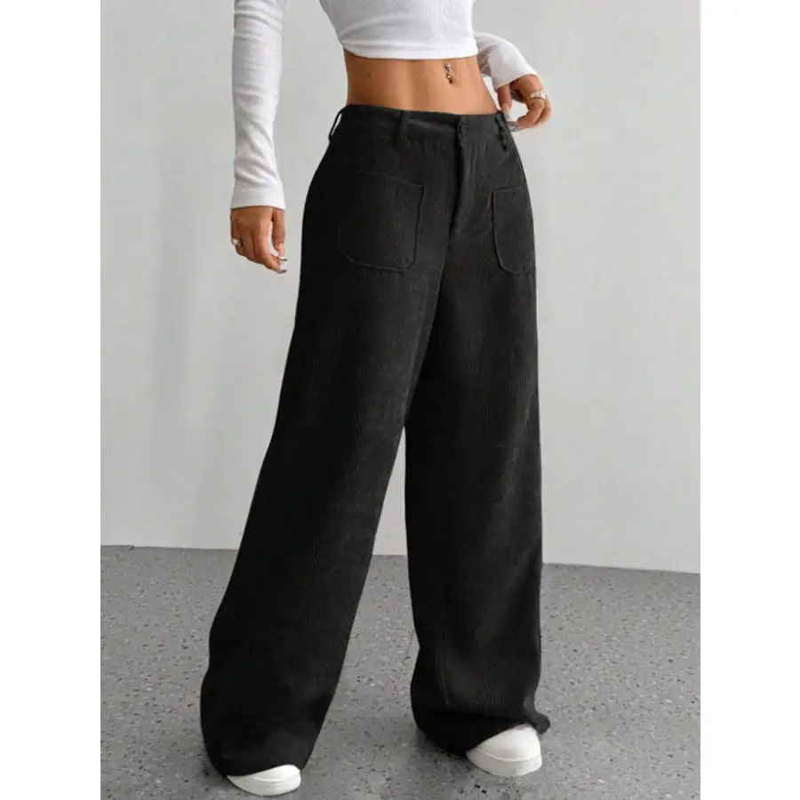 Wide Leg Pants with Pockets