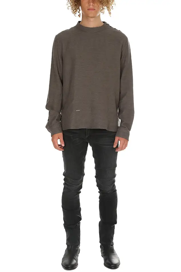 Classic Cotton Leather Slim Jeans