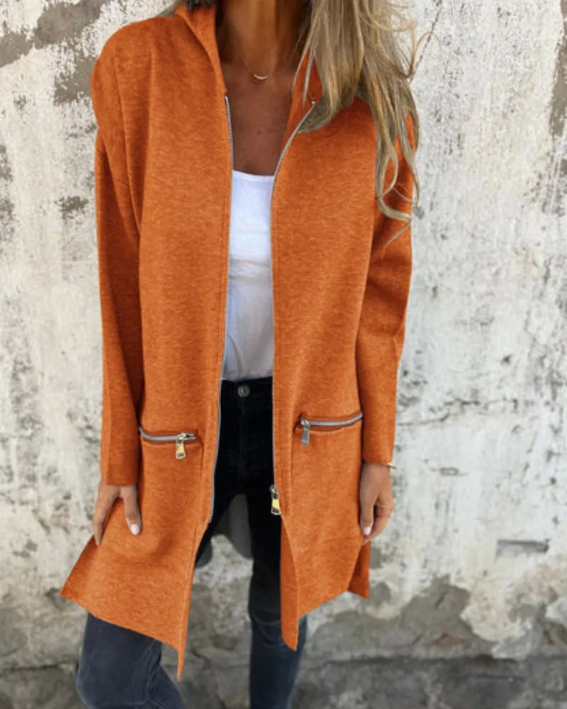 Cotton Zip Front Cardigan
