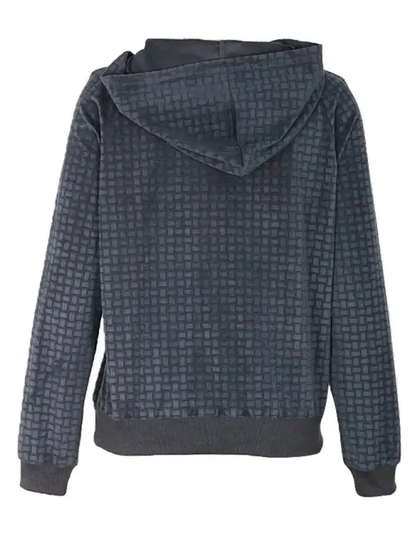 Pocketed Textured Sweatshirt