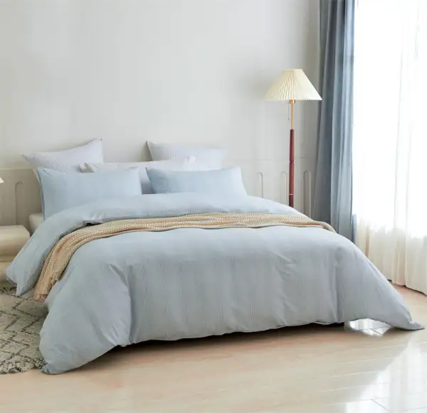 Striped Bamboo Cotton Quilt Cover Set