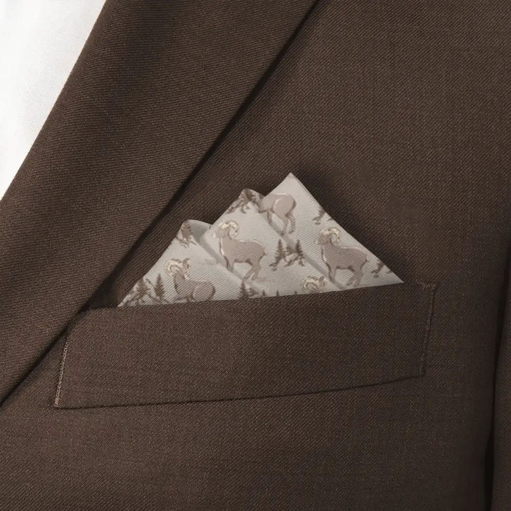 Refined Clean Animal Motif Pocket Square