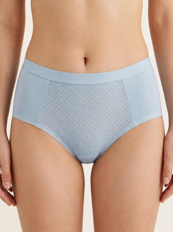 Classic Seamless Grid Pattern Comfort Profile Women's Panties